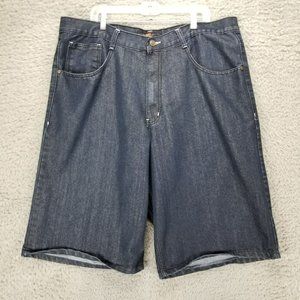 Corked Shorts Mens 40 Y2K Baggy Skater Dark Wash High Rise Relaxed Denim Jean